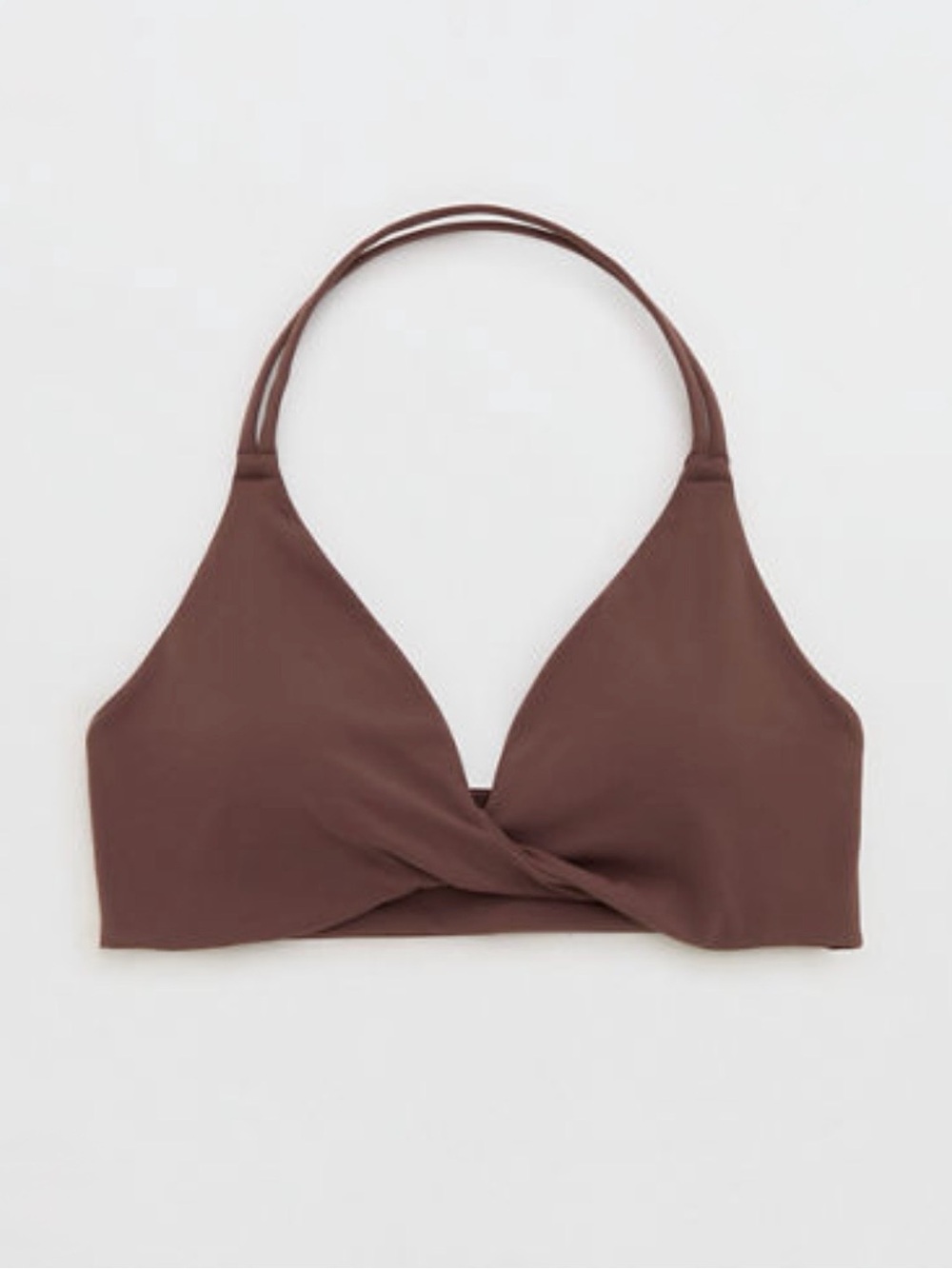 OFFLINE by Aerie Real Me XTRA Twist Halter Sports Bra Relic